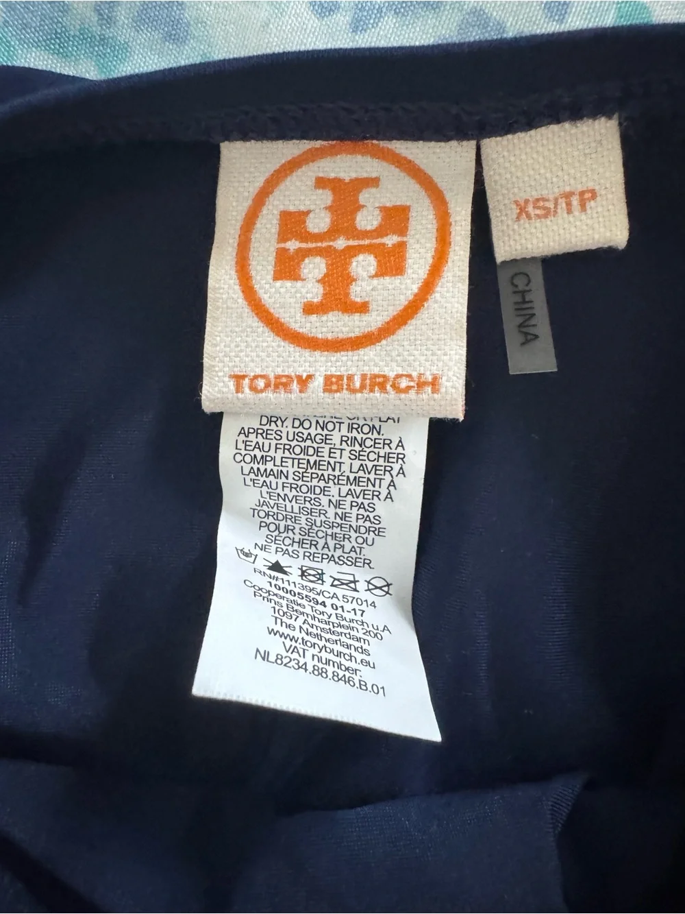 Tory Burch Navy Lattice Cutout One Piece Swimsuit XS